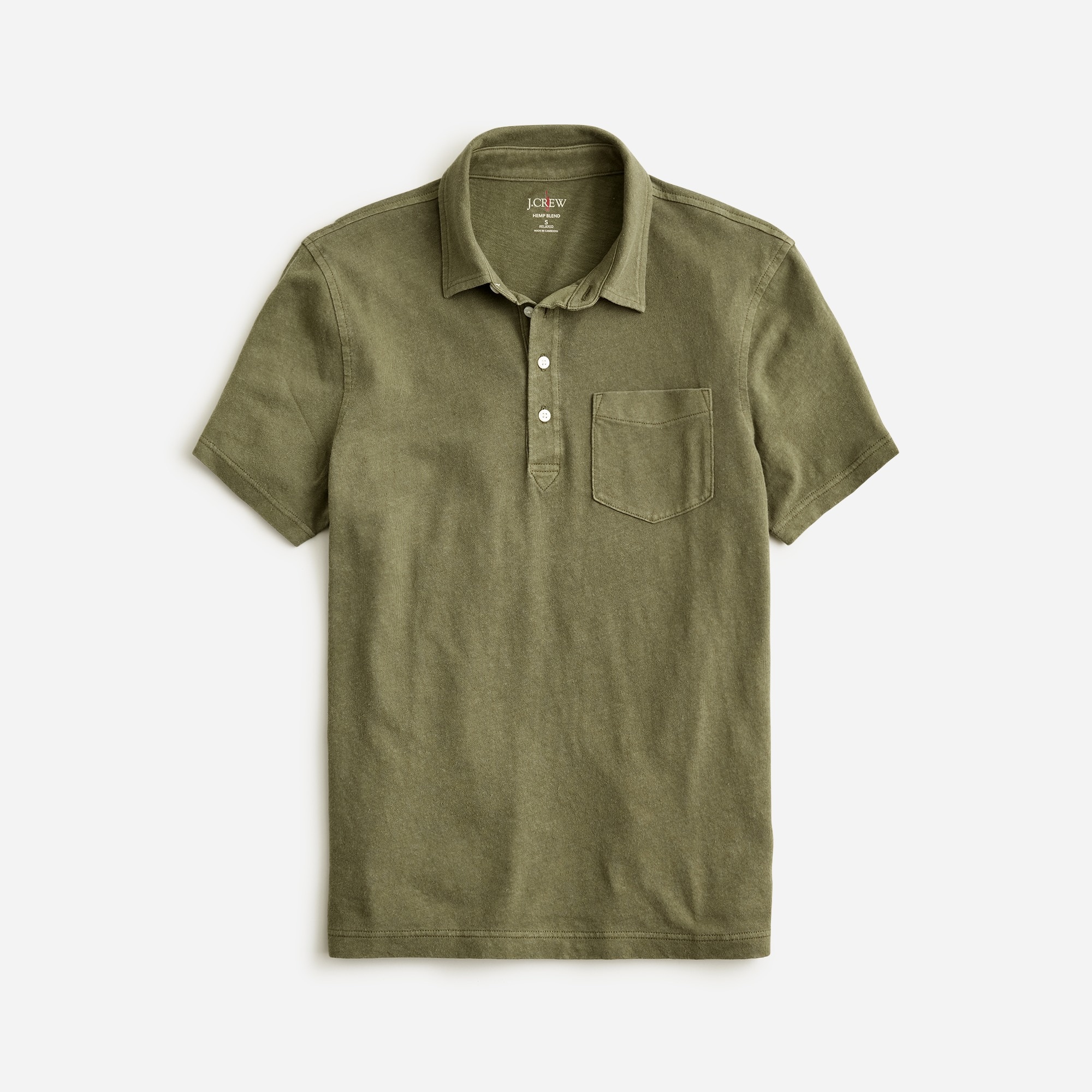 Jcrew Hemp-organic cotton blend polo shirt