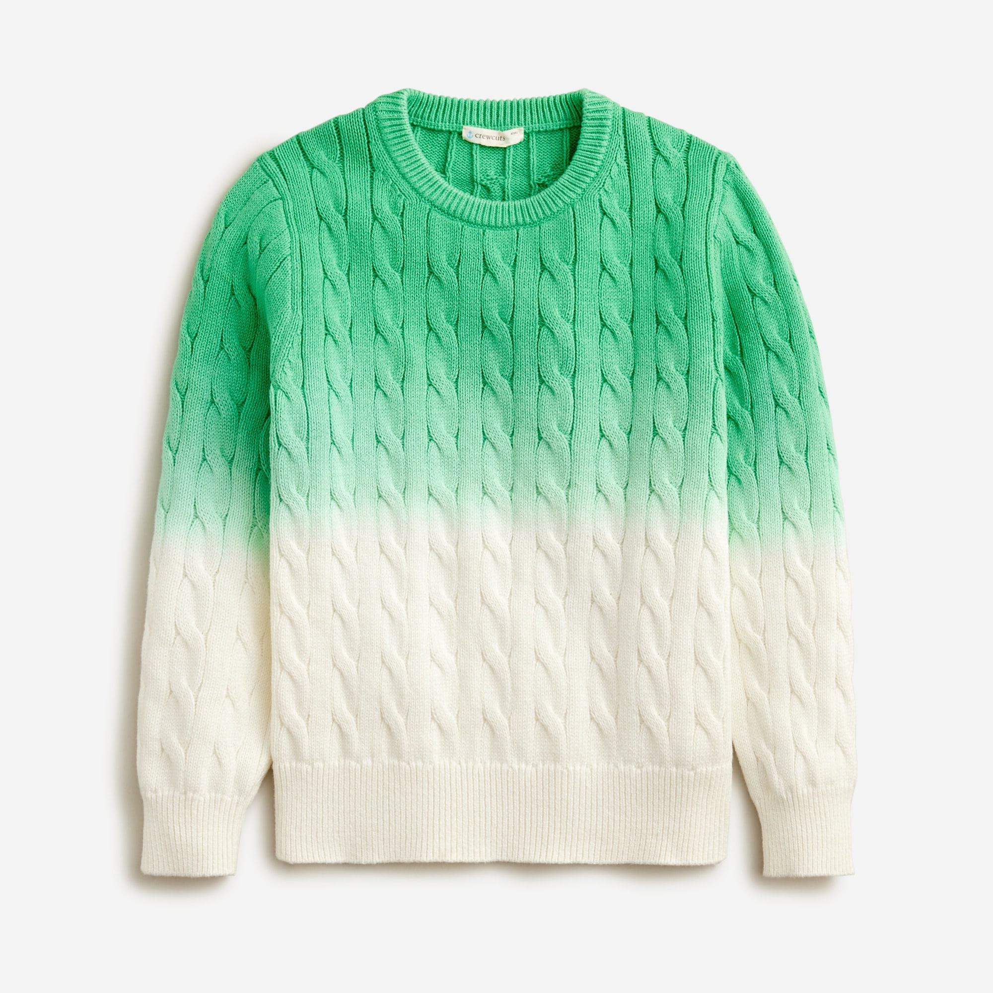 Jcrew Kids dip-dyed cable-knit sweater