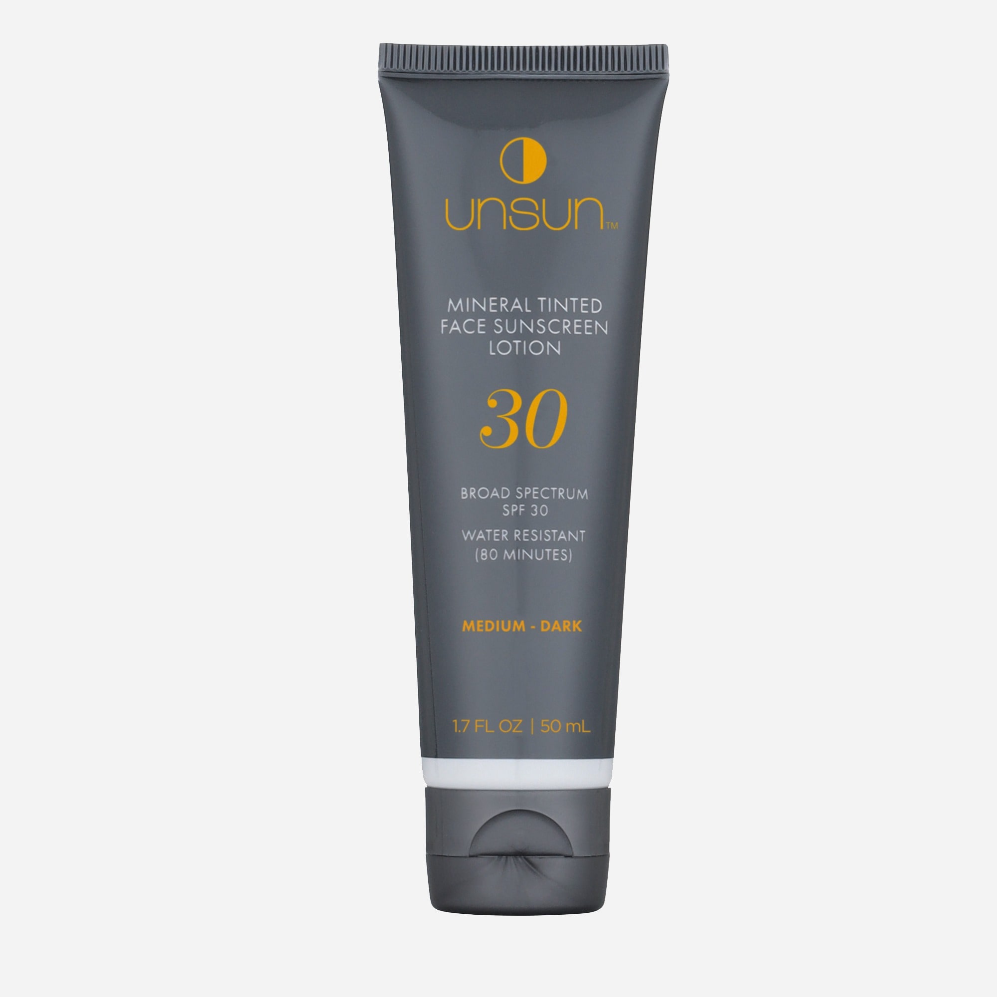 Jcrew Unsun Cosmetics mineral tinted face sunscreen lotion SPF 30 in medium/dark