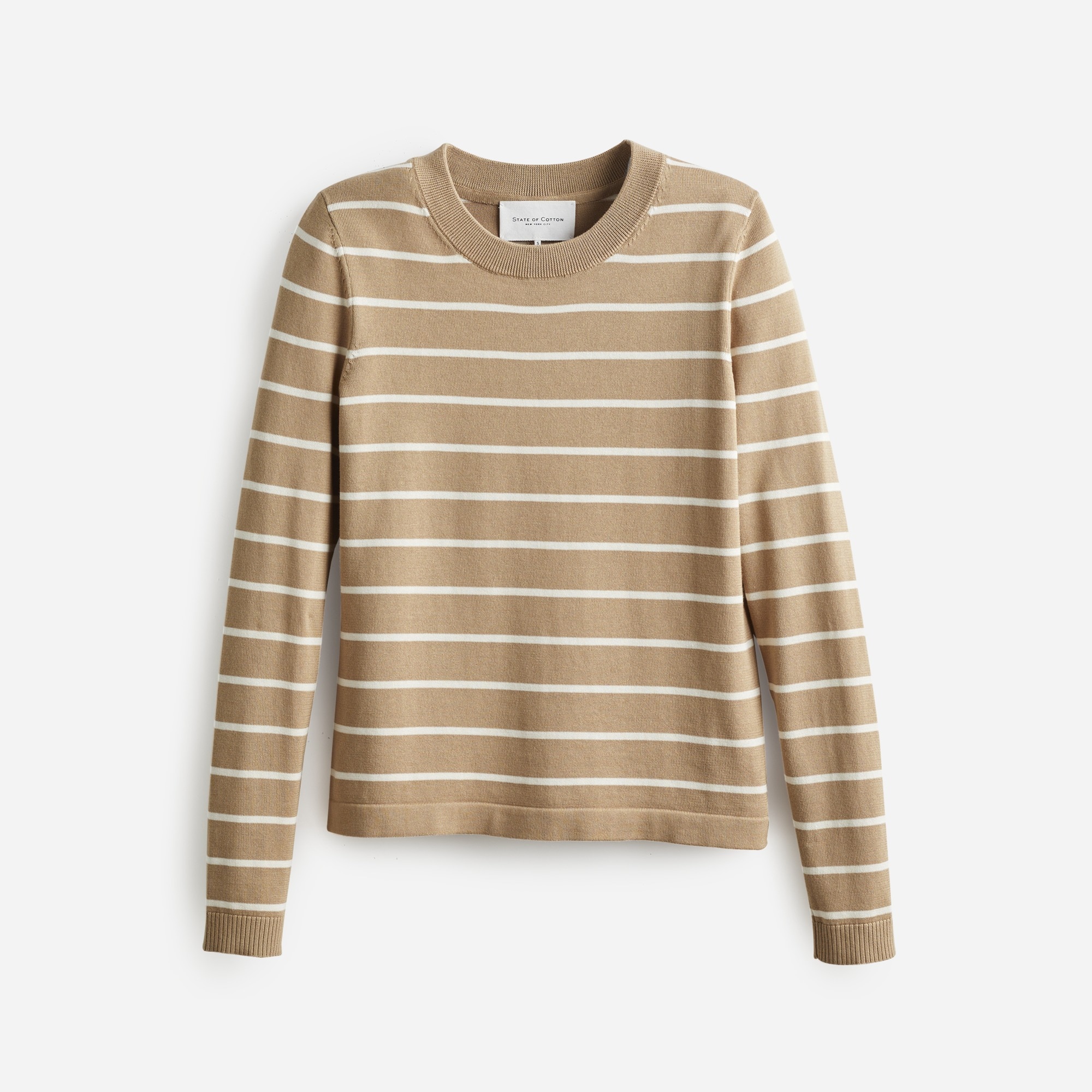 Jcrew State of Cotton NYC Devon striped crewneck sweater