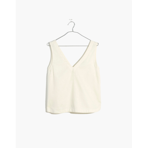 Madewell Plus (Re)sponsible V-Neck Button-Back Sleeveless Top