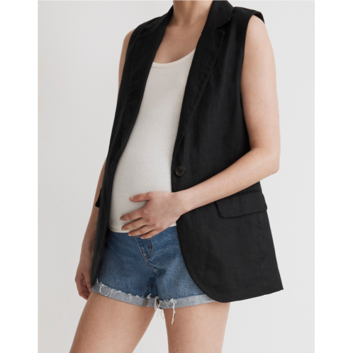 Madewell Maternity Over-The-Belly Denim Shorts in Coeling Wash