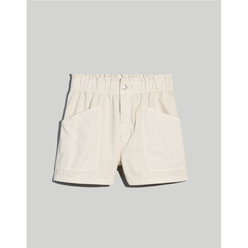 Madewell Plus Denim Pull-On Paperbag Utility Shorts: Garment-Dyed Edition