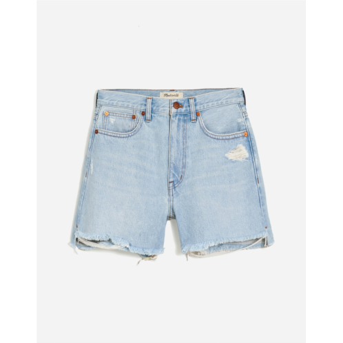 Madewell Relaxed Mid-Length Denim Shorts in Wengler Wash: Step-Hem Edition