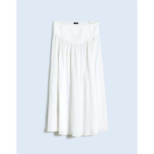 Madewell Crinkle Cotton Smocked Maxi Skirt