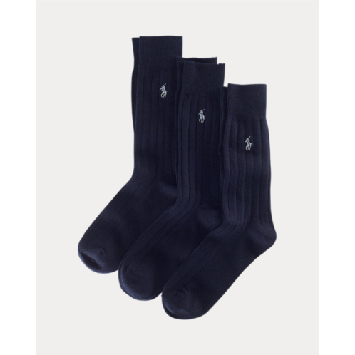 Polo Ralph Lauren Ribbed Cotton Trouser Sock 3-Pack
