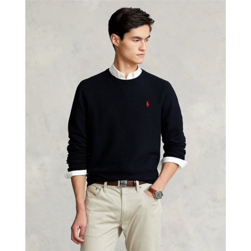 Polo Ralph Lauren Mesh-Knit Cotton Crewneck Sweater