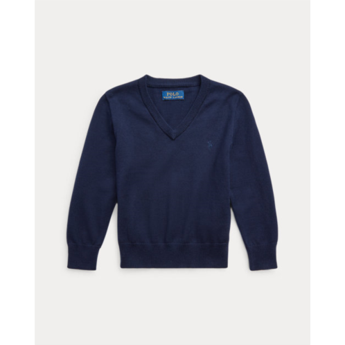 Polo Ralph Lauren Cotton Interlock V-Neck Sweater