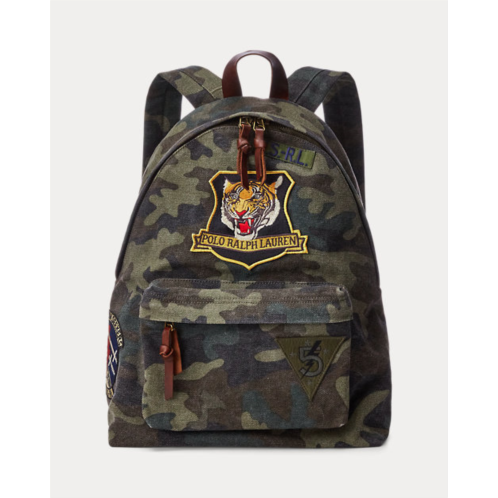Polo Ralph Lauren Tiger-Patch Camo Canvas Backpack