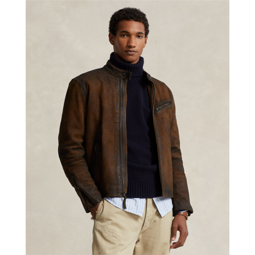 Polo Ralph Lauren Roughout Suede Cafe Racer Jacket