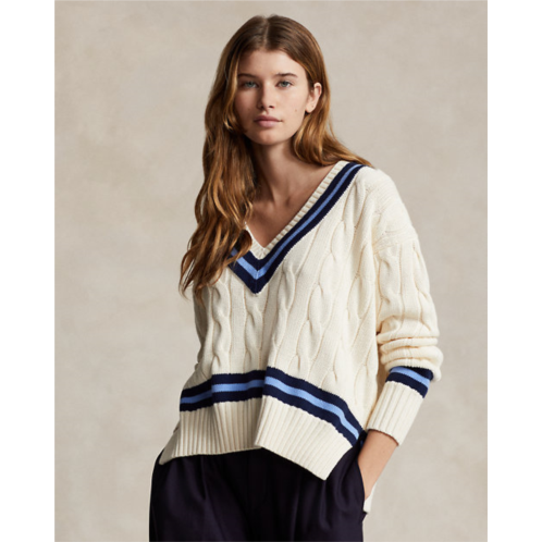 Polo Ralph Lauren Cable-Knit Cotton Cricket Sweater