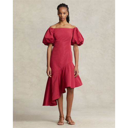 Polo Ralph Lauren Ruffled Asymmetrical Taffeta Gown