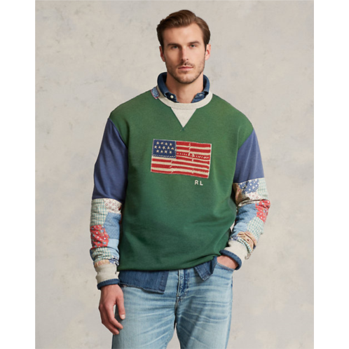 Polo Ralph Lauren Flag Patchwork-Sleeve Fleece Sweatshirt