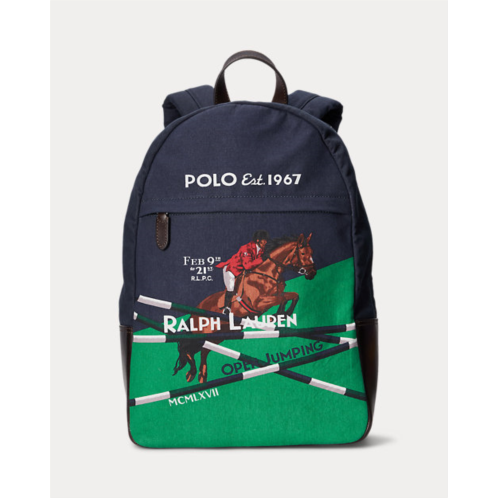 Polo Ralph Lauren Equestrian-Print Canvas Backpack