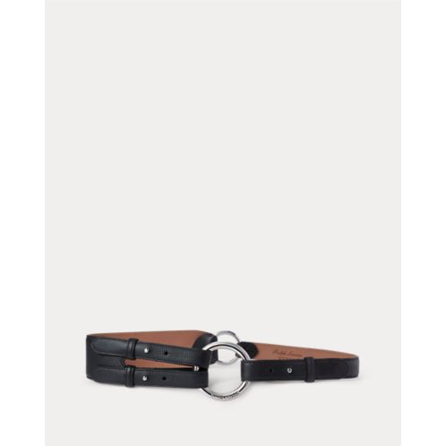 Polo Ralph Lauren Tri-Strap O-Ring Pebbled Calfskin Belt