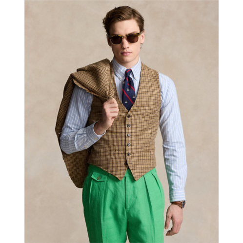Polo Ralph Lauren Checked Linen-Silk Vest