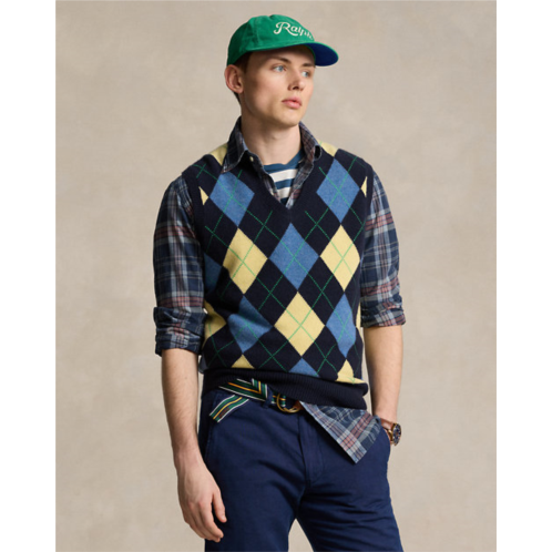 Polo Ralph Lauren Argyle Cashmere-Blend Sweater Vest