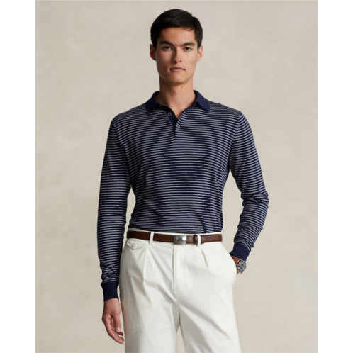 Polo Ralph Lauren Striped Cotton Polo-Collar Sweater