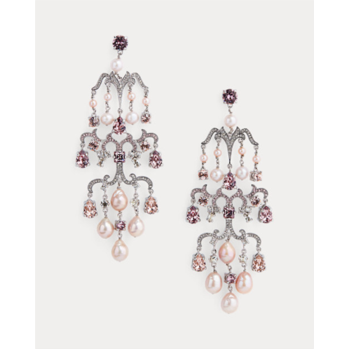 Polo Ralph Lauren Pearl & Crystal Chandelier Earrings