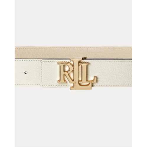 Polo Ralph Lauren Reversible Pebbled Leather Wide Belt