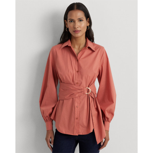 Polo Ralph Lauren Tie-Front Cotton-Blend Shirt