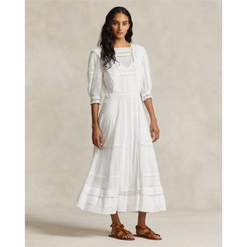 Polo Ralph Lauren Lace-Trim Cotton Voile Dress