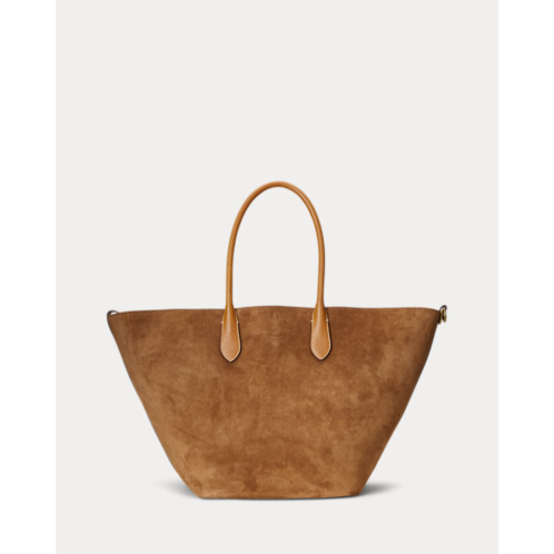Polo Ralph Lauren Leather-Trim Suede Large Bellport Tote