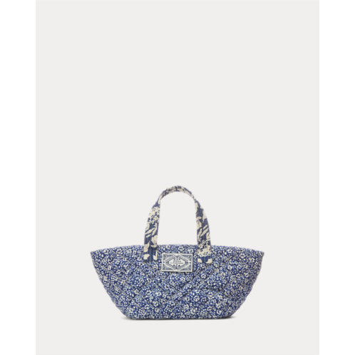 Polo Ralph Lauren Quilted Floral Cotton Small Tote