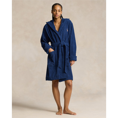 Polo Ralph Lauren Cable Cotton Terry Hooded Robe