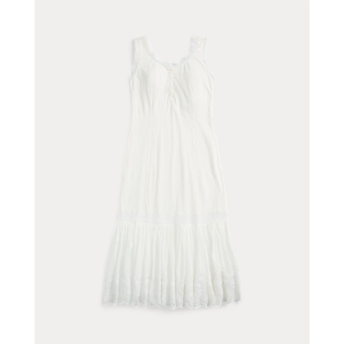 Polo Ralph Lauren Eyelet-Embroidered Cotton-Linen Dress