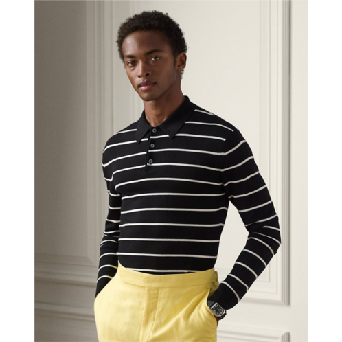 Polo Ralph Lauren Striped Wool Polo-Collar Sweater