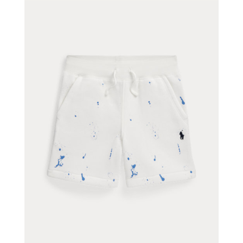 Polo Ralph Lauren Paint-Splatter-Print Fleece Short