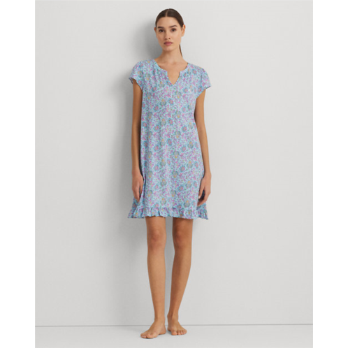 Polo Ralph Lauren Floral Jersey Flutter-Sleeve Nightgown