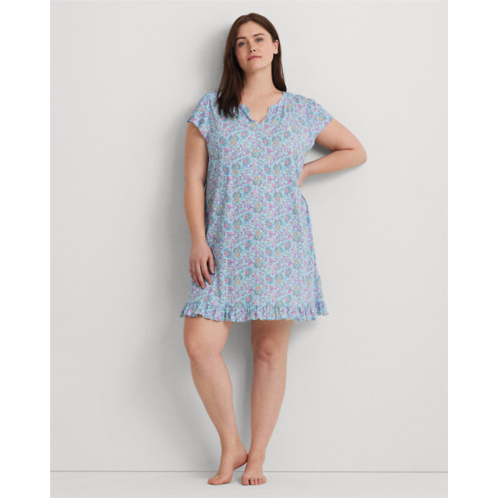 Polo Ralph Lauren Floral Jersey Flutter-Sleeve Nightgown