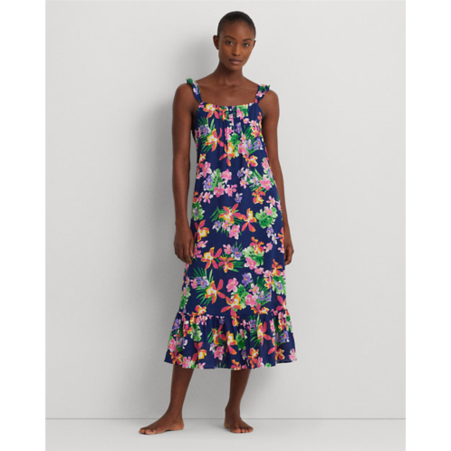 Polo Ralph Lauren Floral Lawn Flutter-Strap Nightgown