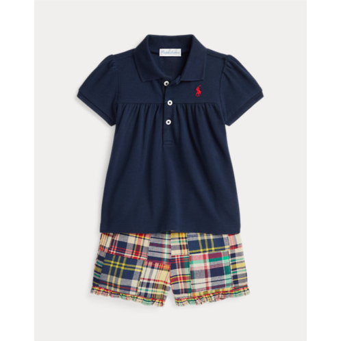 Polo Ralph Lauren Mesh Polo Shirt & Madras Short Set