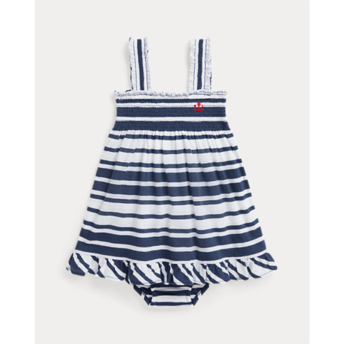 Polo Ralph Lauren Striped Cotton Jersey Dress & Bloomer