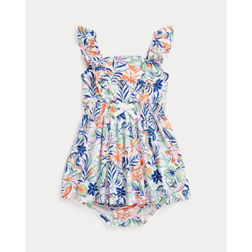 Polo Ralph Lauren Tropical-Print Cotton Dress & Bloomer