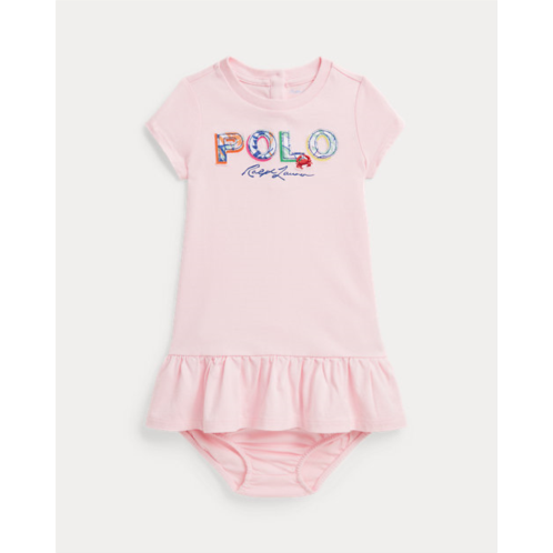 Polo Ralph Lauren Tropical-Logo Cotton Tee Dress & Bloomer