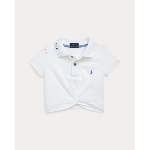 Polo Ralph Lauren Twist-Front Stretch Mesh Polo Shirt