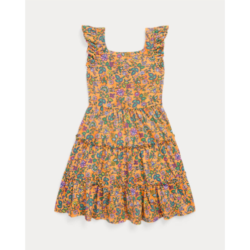 Polo Ralph Lauren Floral Ruffled Cotton Jersey Dress