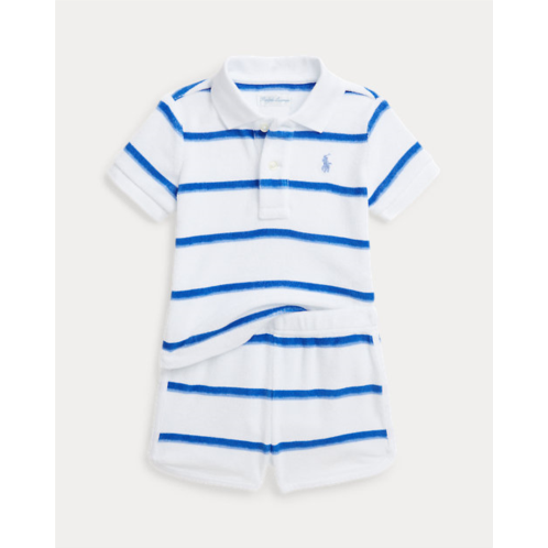 Polo Ralph Lauren Striped Terry Polo Shirt & Short Set
