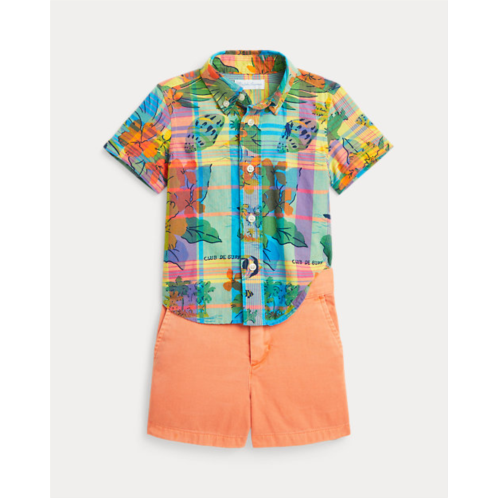 Polo Ralph Lauren Cotton Madras Shirt & Chino Short Set