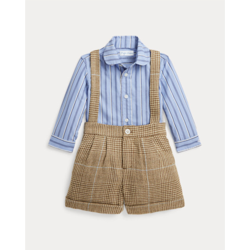 Polo Ralph Lauren Cotton Shirt & Tweed Overall Set