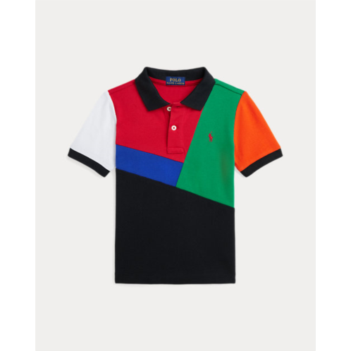Polo Ralph Lauren Color-Blocked Cotton Mesh Polo Shirt