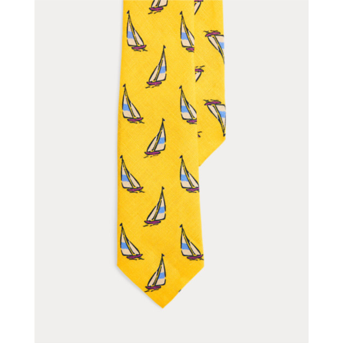 Polo Ralph Lauren Sailboat-Patterned Linen Tie