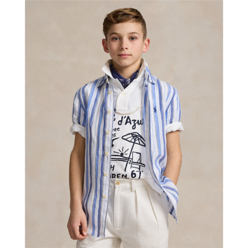 Polo Ralph Lauren Striped Linen Short-Sleeve Shirt