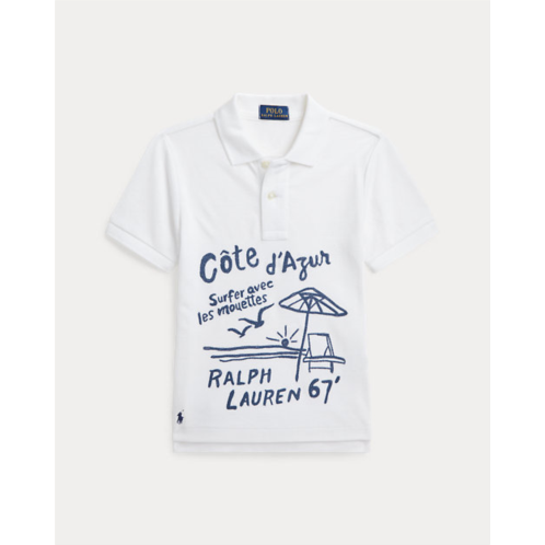 Polo Ralph Lauren Embroidered Cotton Mesh Polo Shirt