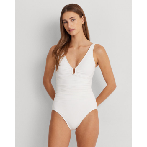 Polo Ralph Lauren Shirred Ring-Front One-Piece