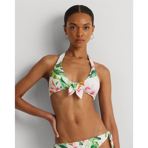 Polo Ralph Lauren Floral Tie-Front Halter Bikini Top